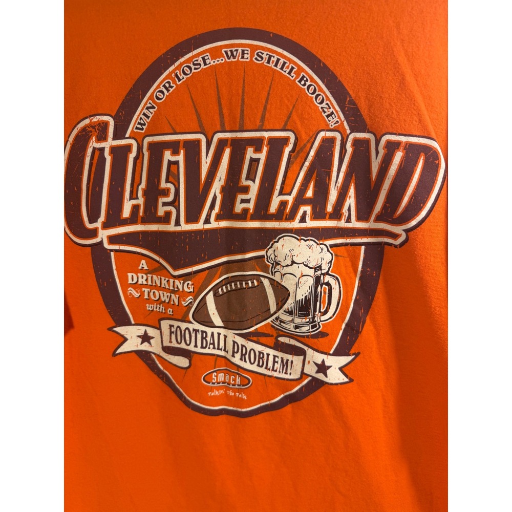 Smack Apparel Cleveland Drinking Town Football Problem Long Sleeve Tee XXL